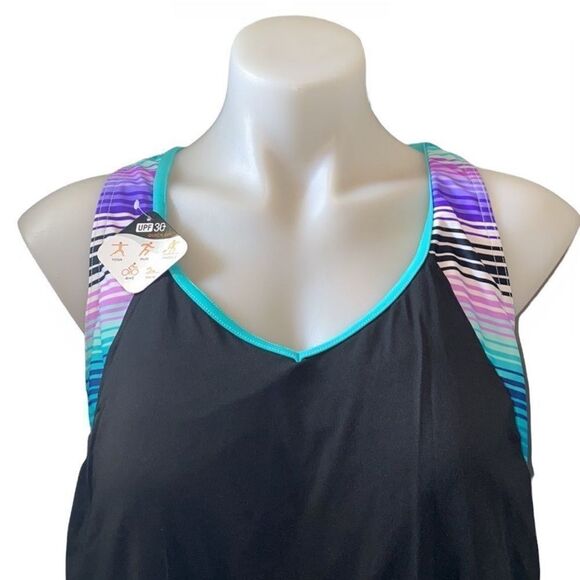 🔥🏖Zeroxposur  Swimsuit Top tank&sport bra new sz 0X - Picture 3 of 6